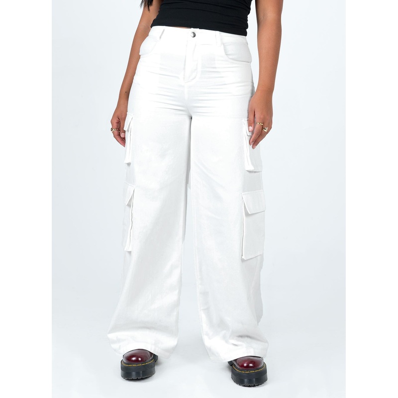 Alexis Cargo Pants White