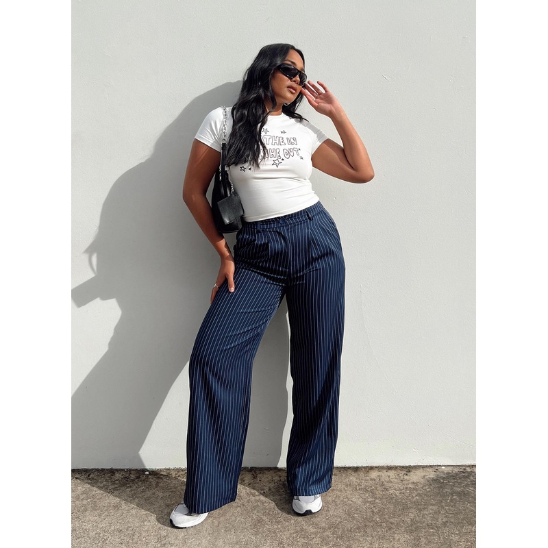 Archer Pants Pinstripe Navy