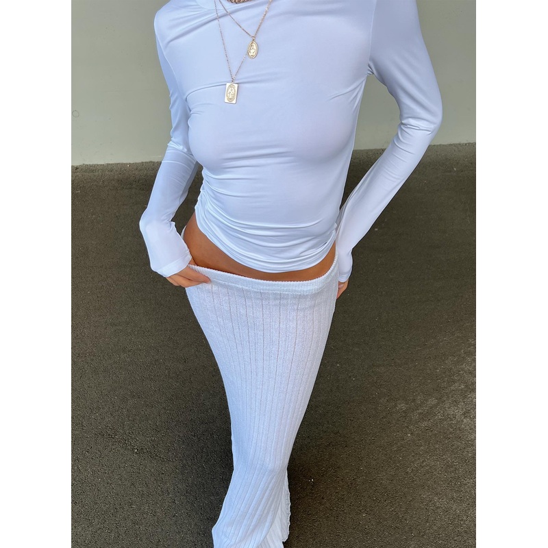 Arnim Long Sleeve Top White