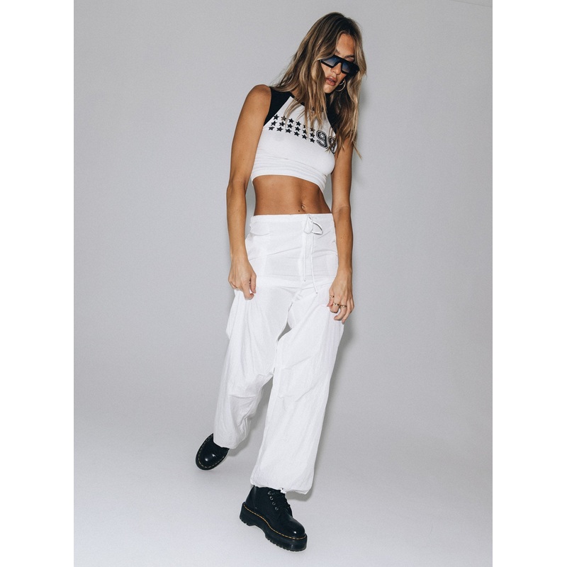 Austin Parachute Pants White