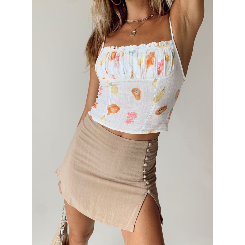 Avril Mini Skirt Beige