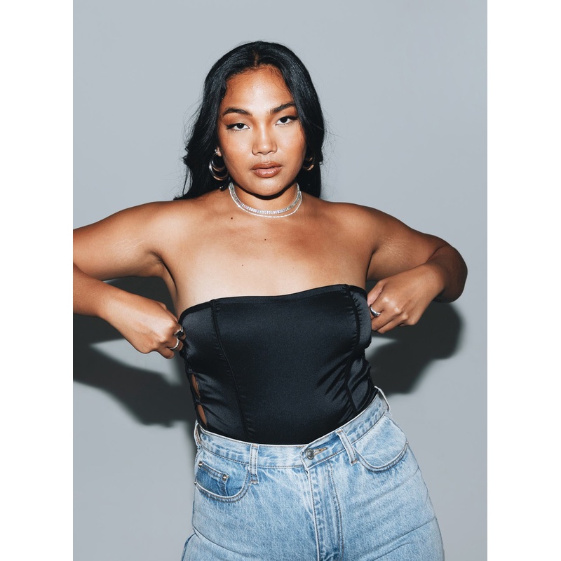 Benko Strapless Bodysuit Black