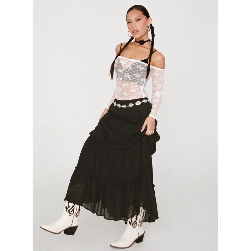 Miriah Maxi Skirt Black
