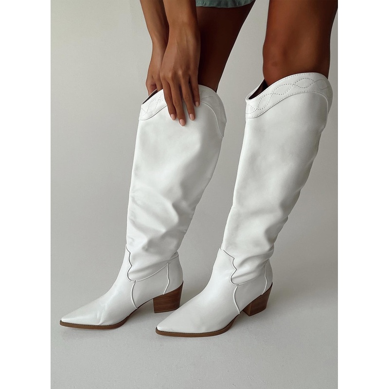 Orleans Western Boot White