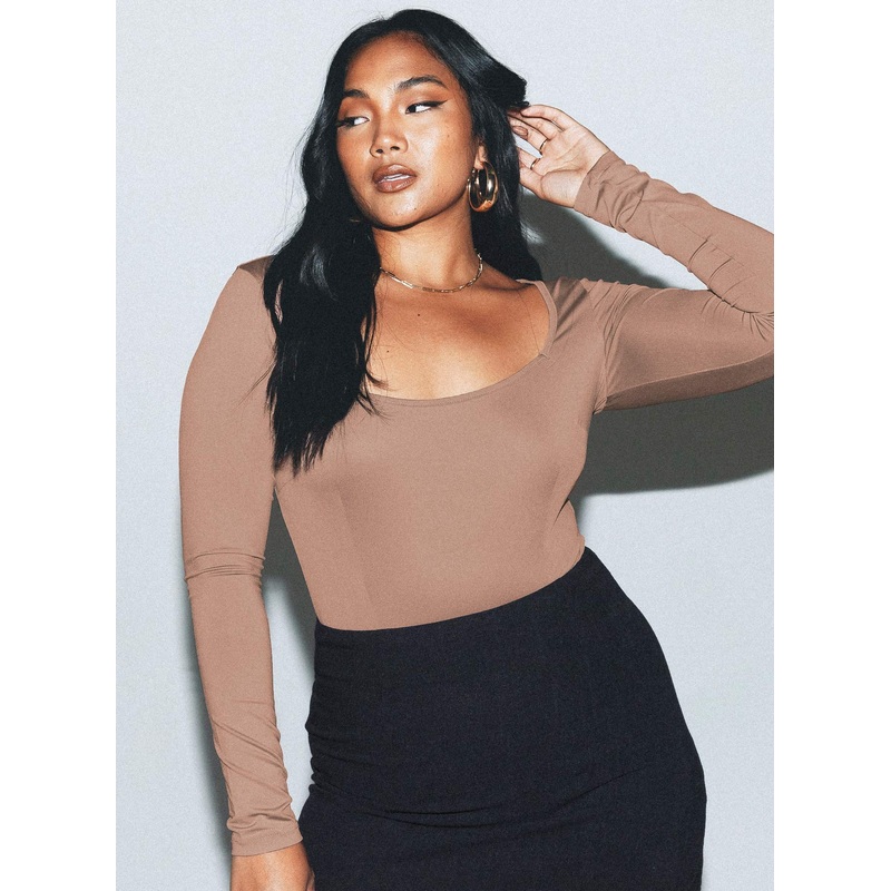 Shuler Long Sleeve Bodysuit Pink