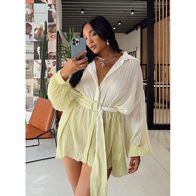 Tune In Shirt Dress Green