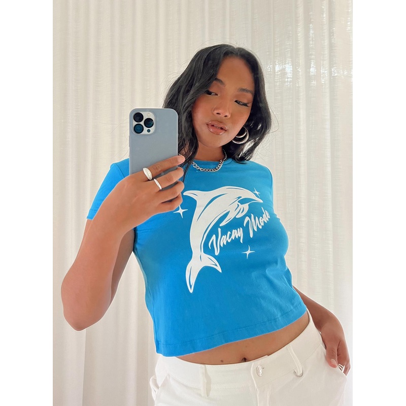 Vacay Mode Tee Blue