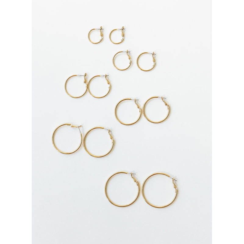 Cari Hoop Earring Pack Gold