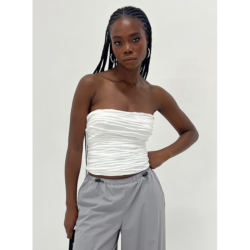 Cecile Strapless Top White