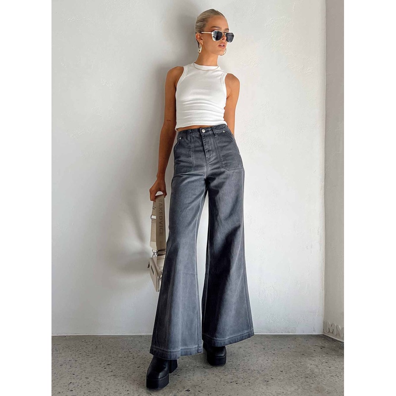 Dream Big Wide Leg Flare Jeans Denim