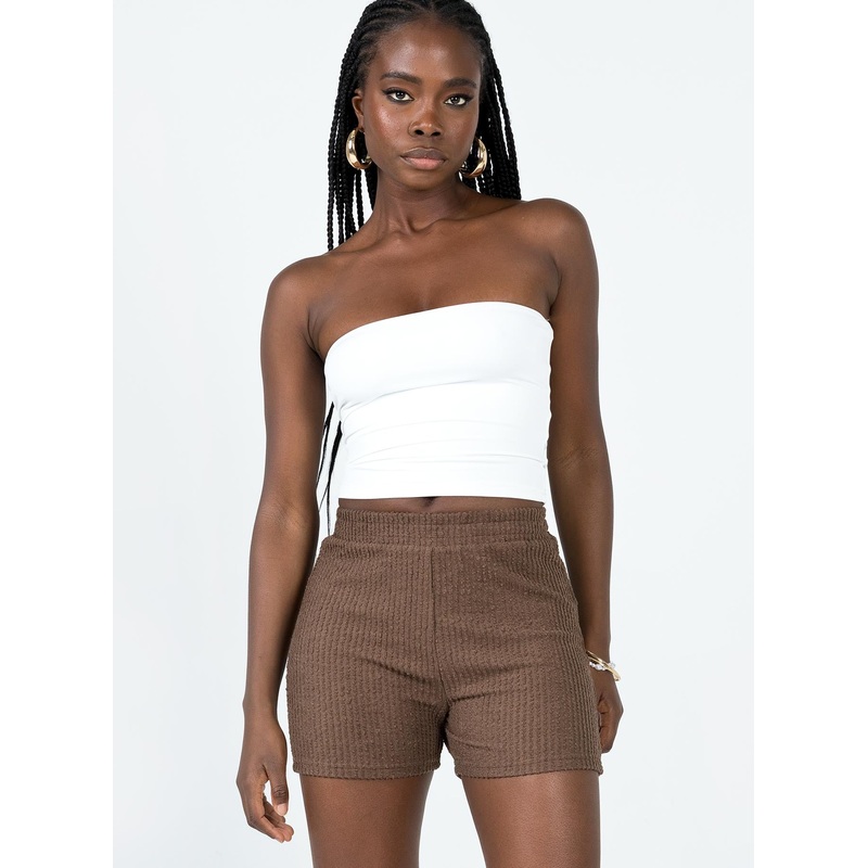 Jaynee Knit Shorts Brown