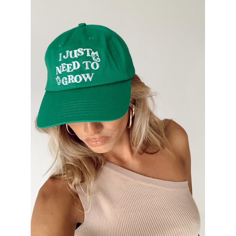 Need To Grow Dad Cap Green