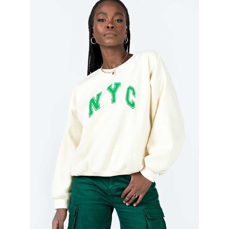 NYC Sweatshirt Beige