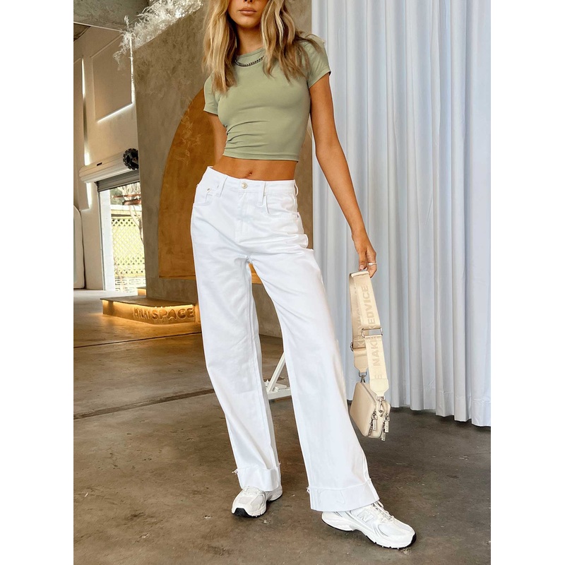 Ollie Straight Leg Jean White