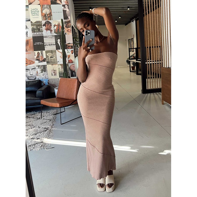 Oscar Midi Dress Dusty Pink