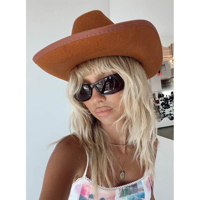 Rissell Rhinestone Cowboy Hat Brown