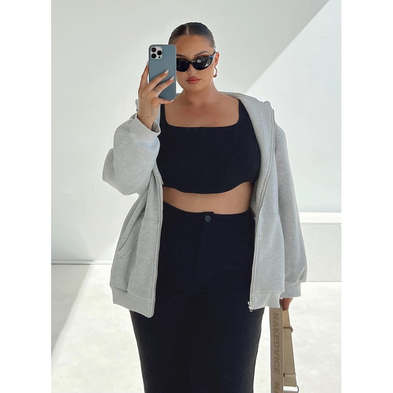 Florida Zip Up Sweatshirt Grey Curve