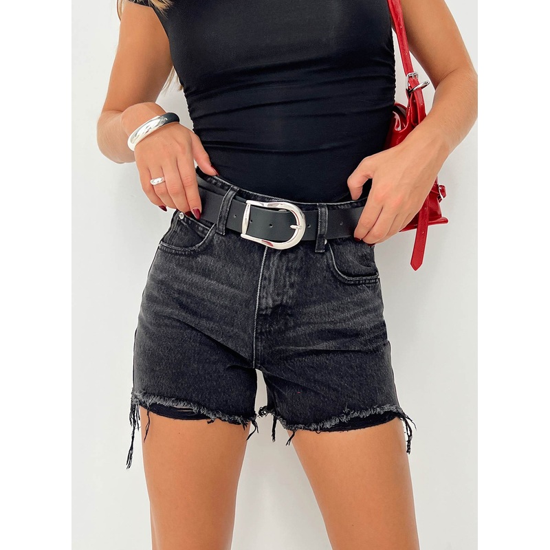 Laurena Denim Shorts Black