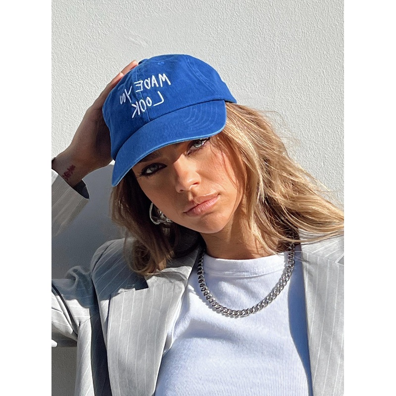Made You Look Dad Cap Blue