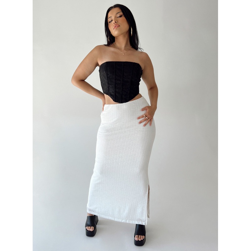 Maynard Maxi Skirt White