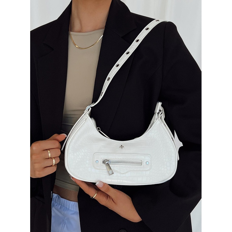Peta & Jain Moto White Croc