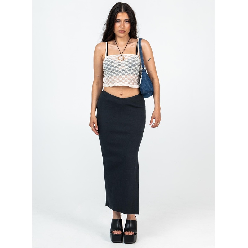 Abigail Midi Skirt Black Petite