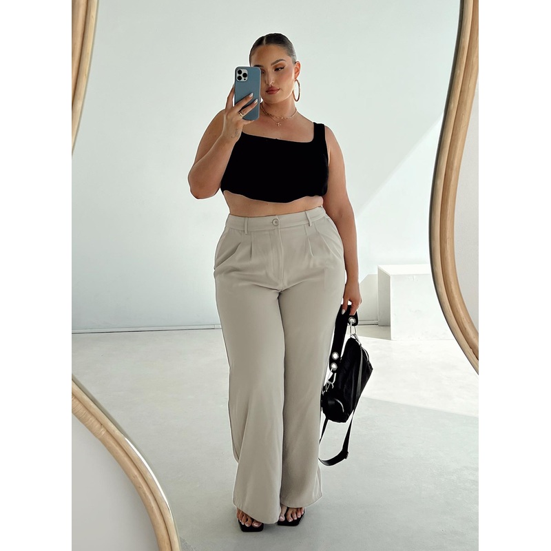 Archer Pants Taupe Curve