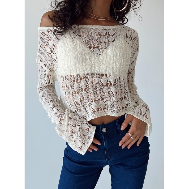 Asher Cropped Sweater Cream
