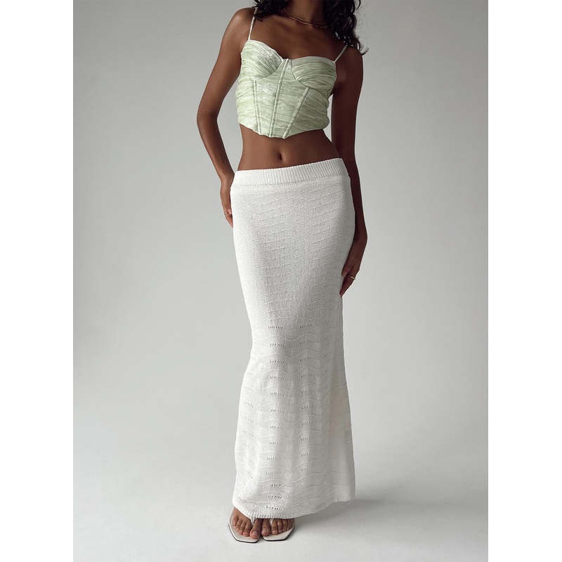Edin Maxi Skirt White