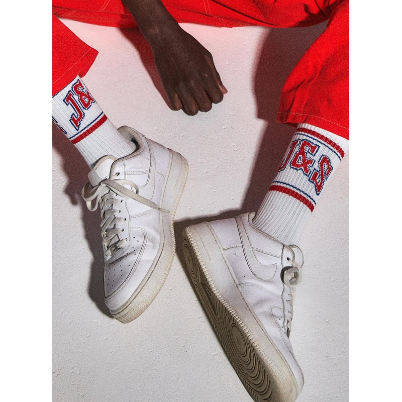 JGR & STN Double Play Socks White/Red