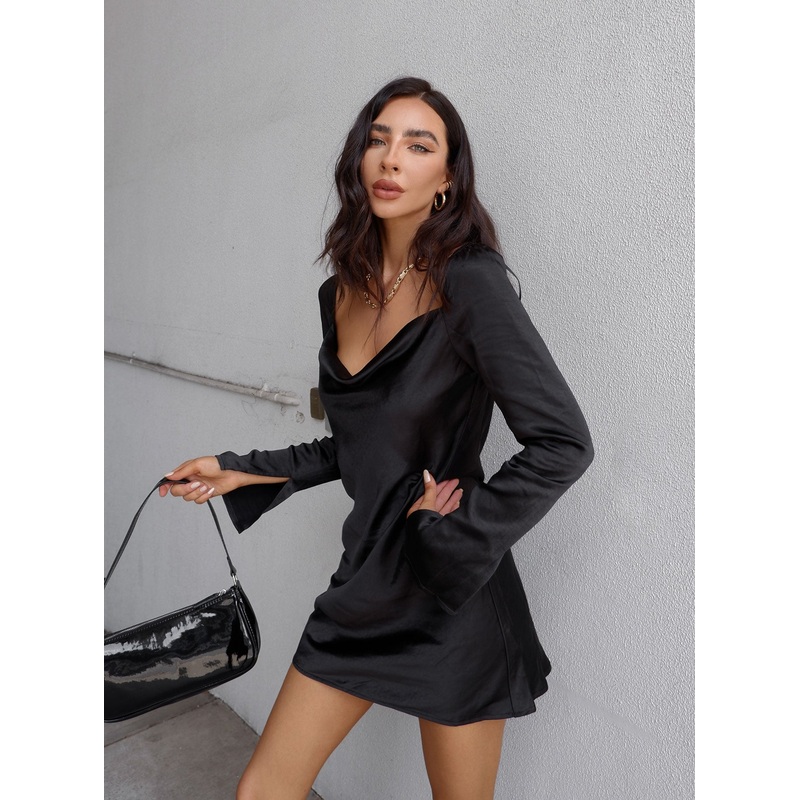 Star Power Mini Dress Black