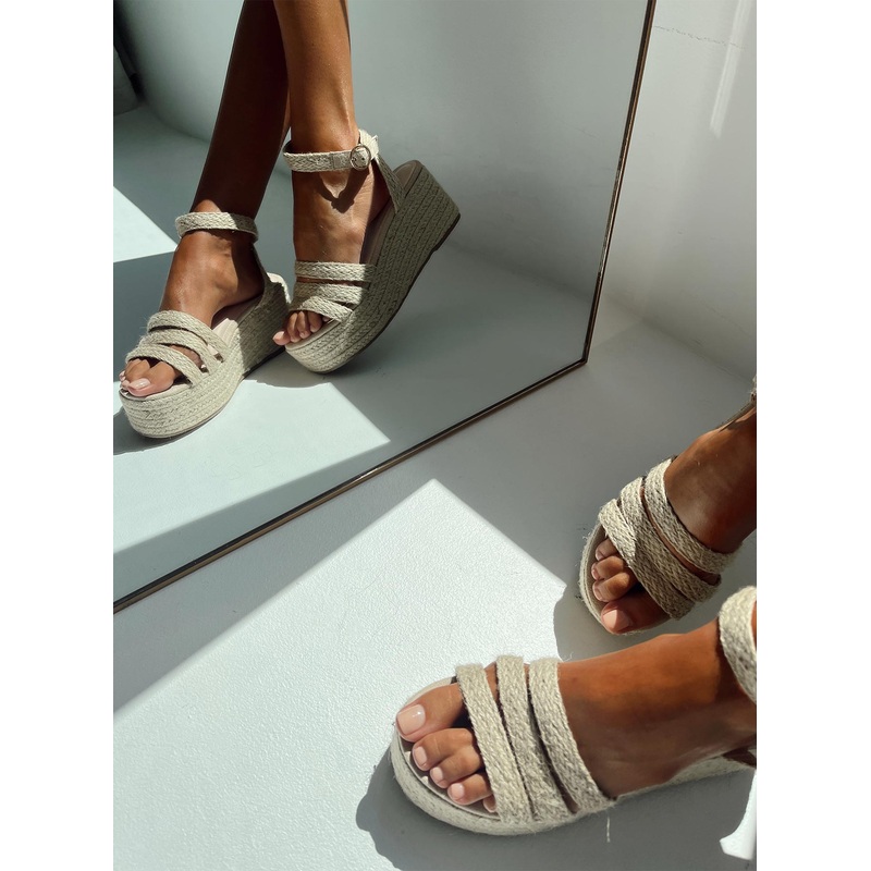Tavo Espadrille Platform Sandals Natural
