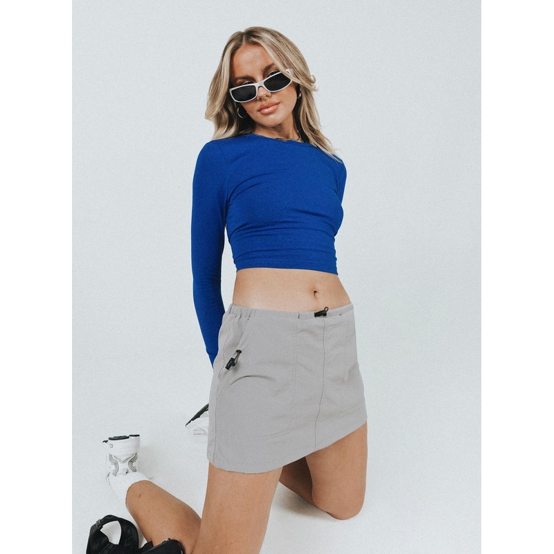 Valery Parachute Mini Skirt Grey