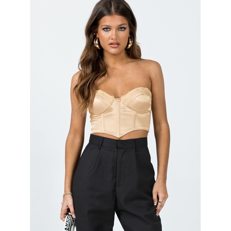 Altona Strapless Top Beige