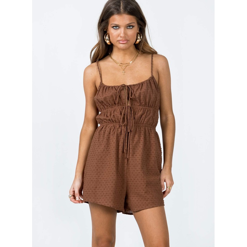 Medora Romper Brown