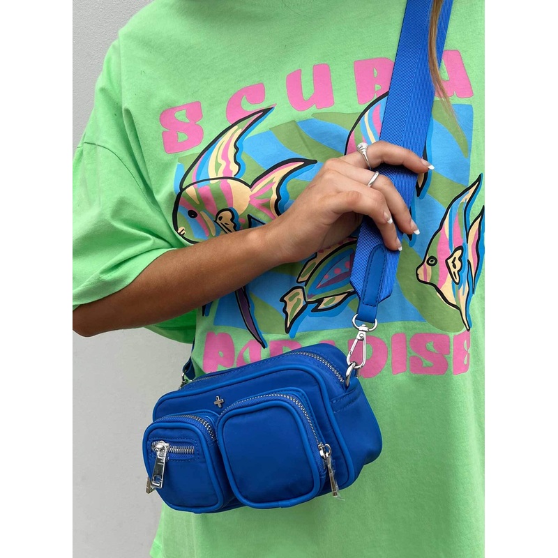 Peta & Jain Lala Crossbody Nylon Bag Blue