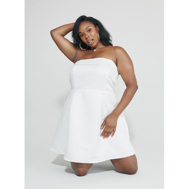 Spader Corset Mini Dress White Curve