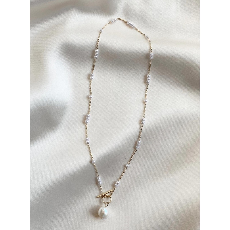 Lenna Necklace Gold / Pearl