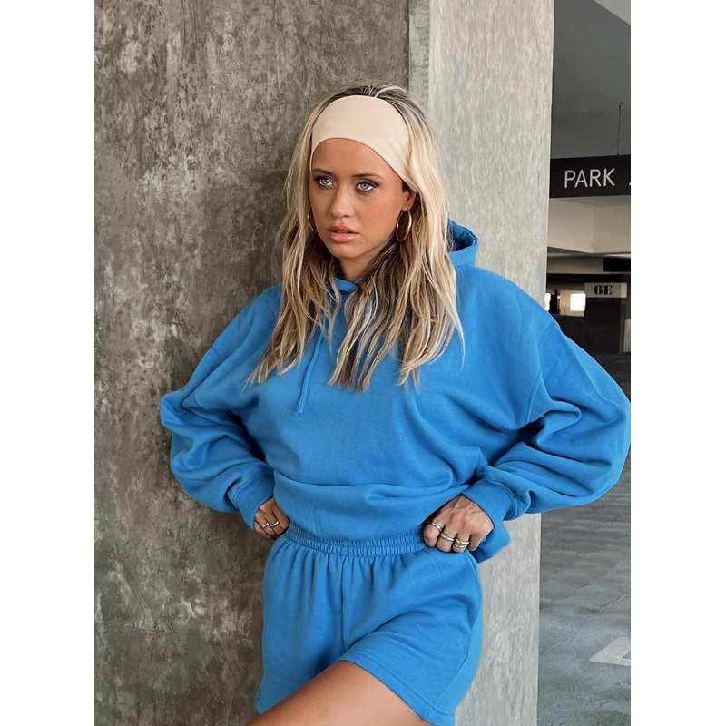 Ritu Oversized Hooded Sweatshirt Blue