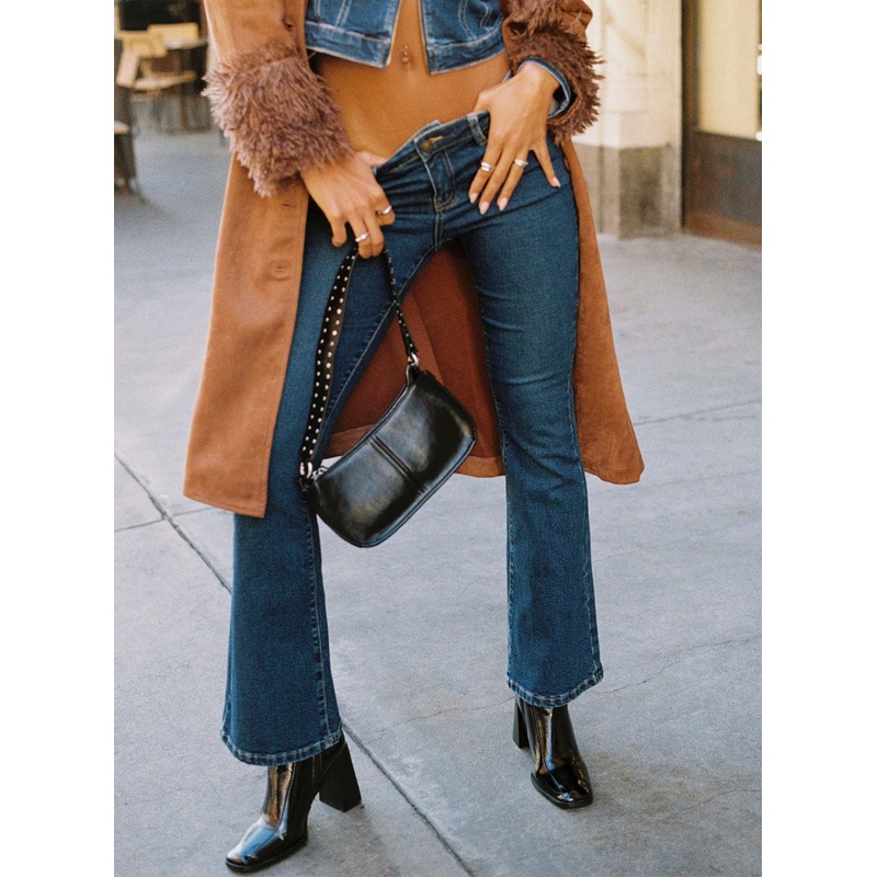 Samner Low Rise Bootcut Jeans Dark Blue