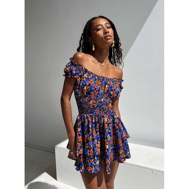 The Love Galore Romper Black Floral