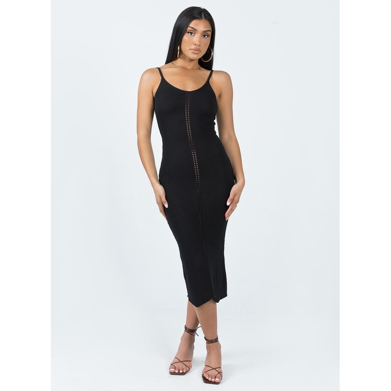 Abigail Midi Dress Black