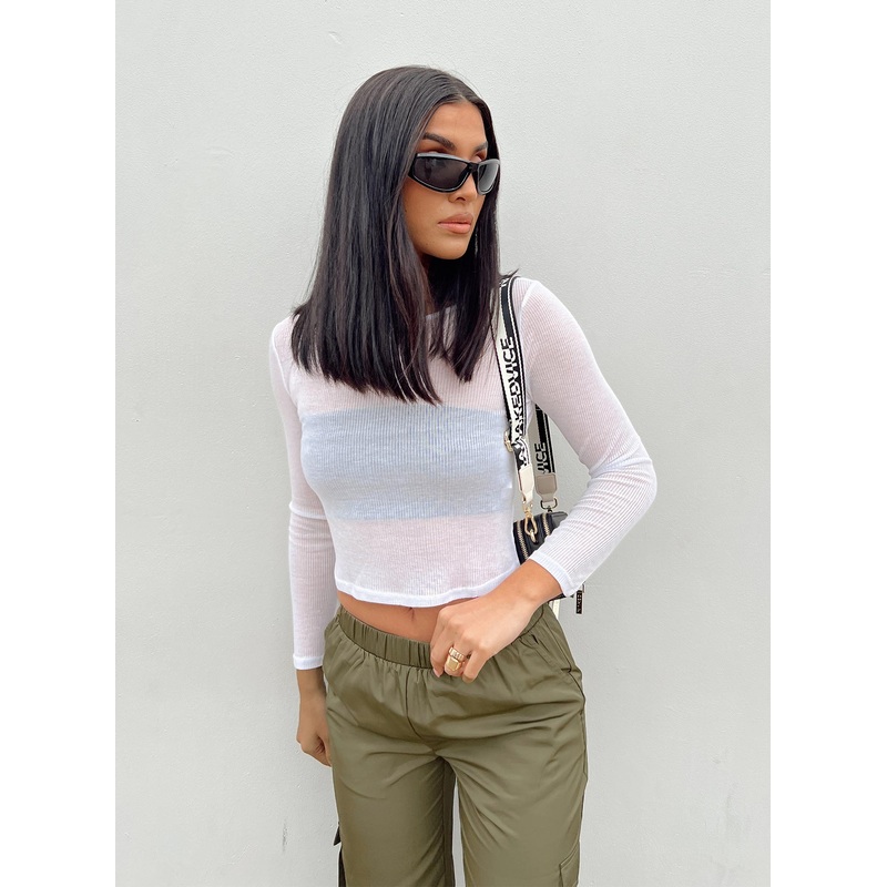 Andreas Long Sleeve Top White