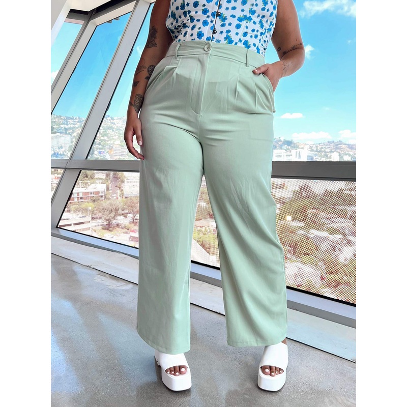 Archer Pants Green Curve