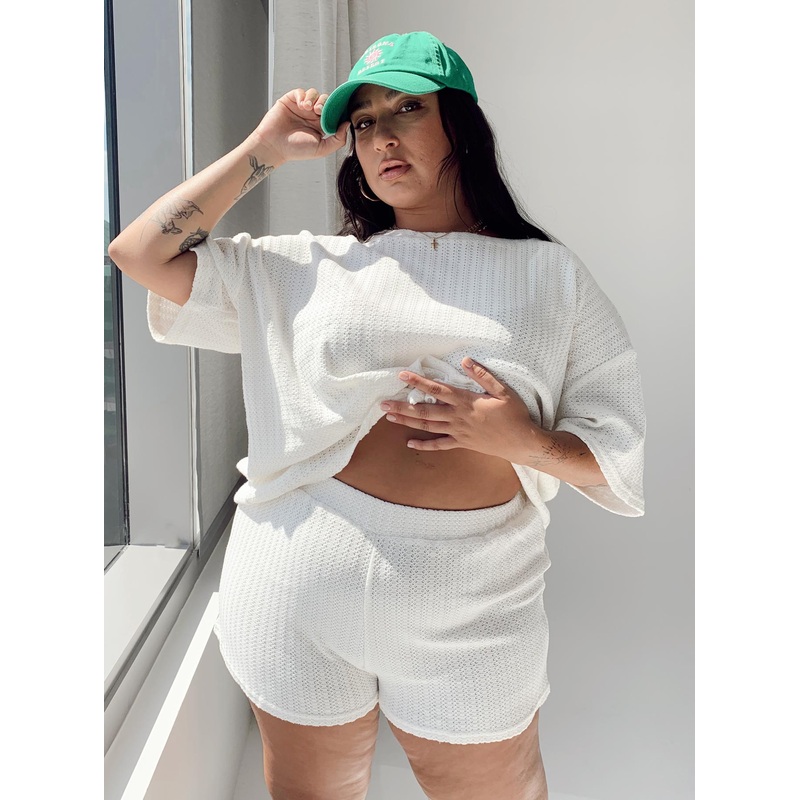 Cammie Knit Set White Curve