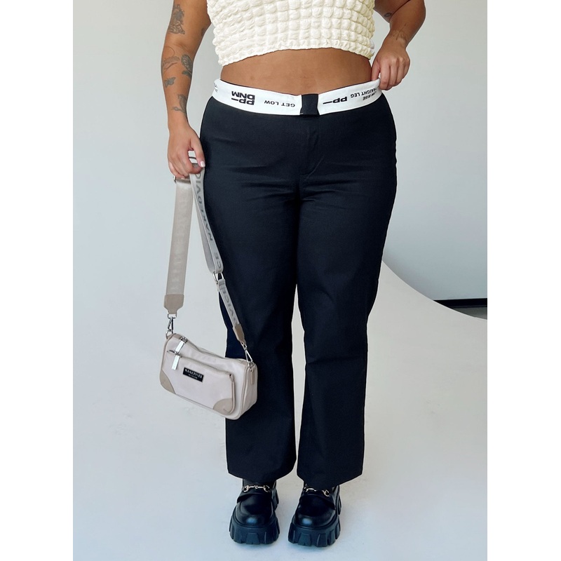 Dava Low Rise Pants Black Curve