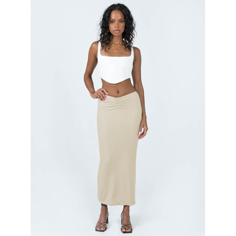 Elidy Maxi Skirt Beige