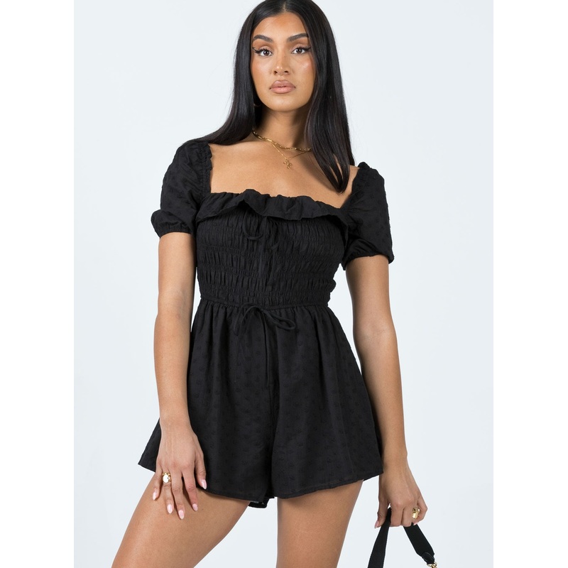 Leni Romper Black