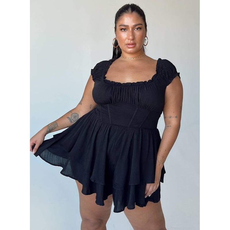 Tahiti Romper Black Curve