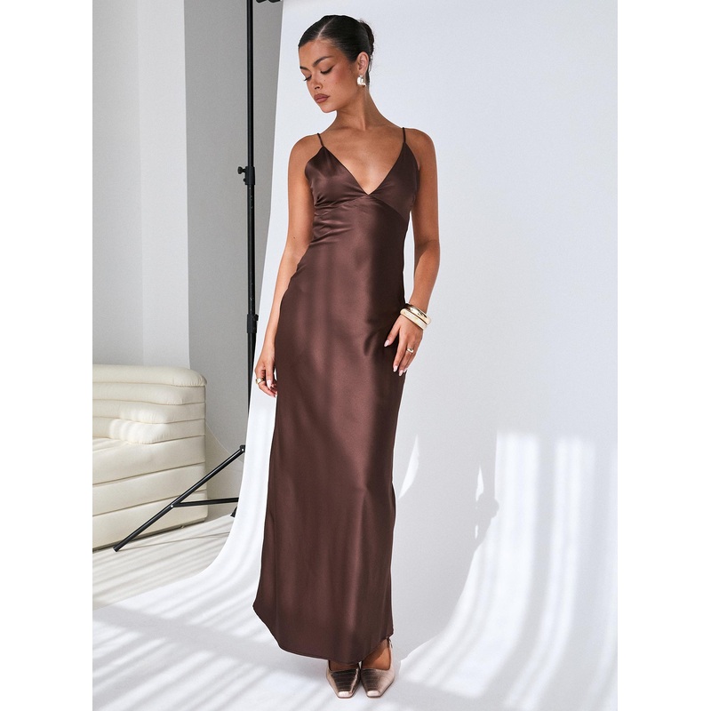 Angels Only Maxi Dress Chocolate